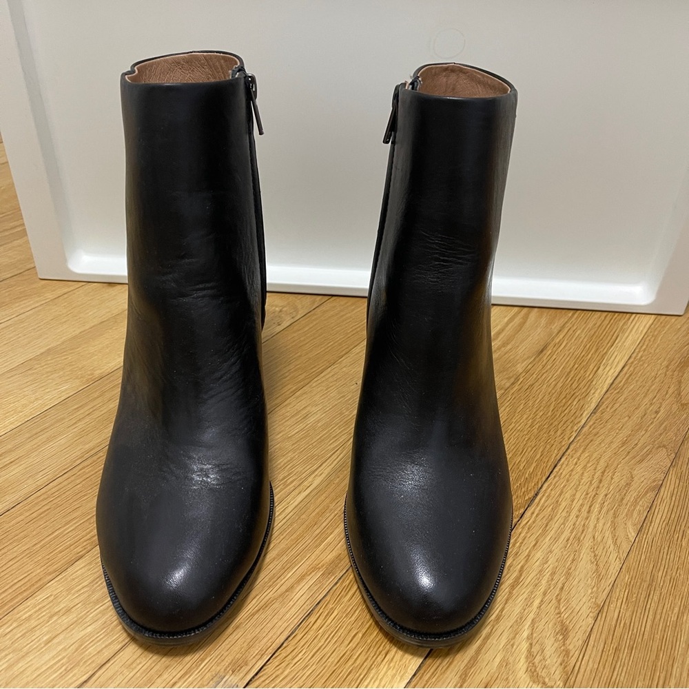 Madewell Elegant Black Heeled Ankle Booties Boots - Picture 7 of 8